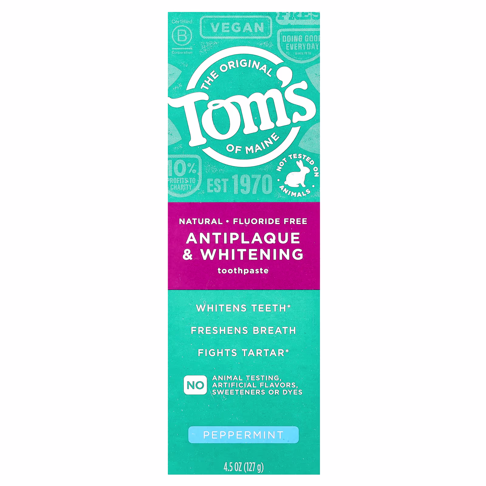 Tom's of Maine Antiplaque and Whitening Toothpaste - Image 2