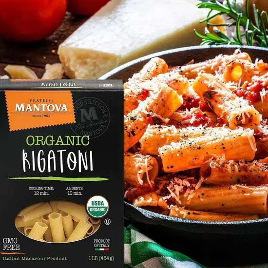 Mantova Organic Rigatoni Pasta - Image 2