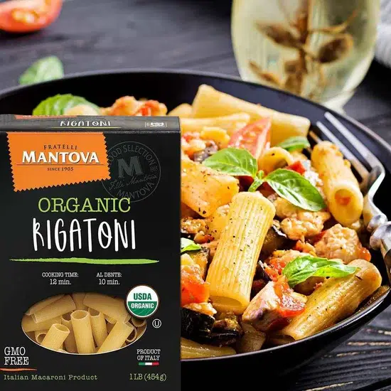 Mantova Organic Rigatoni Pasta - Image 3