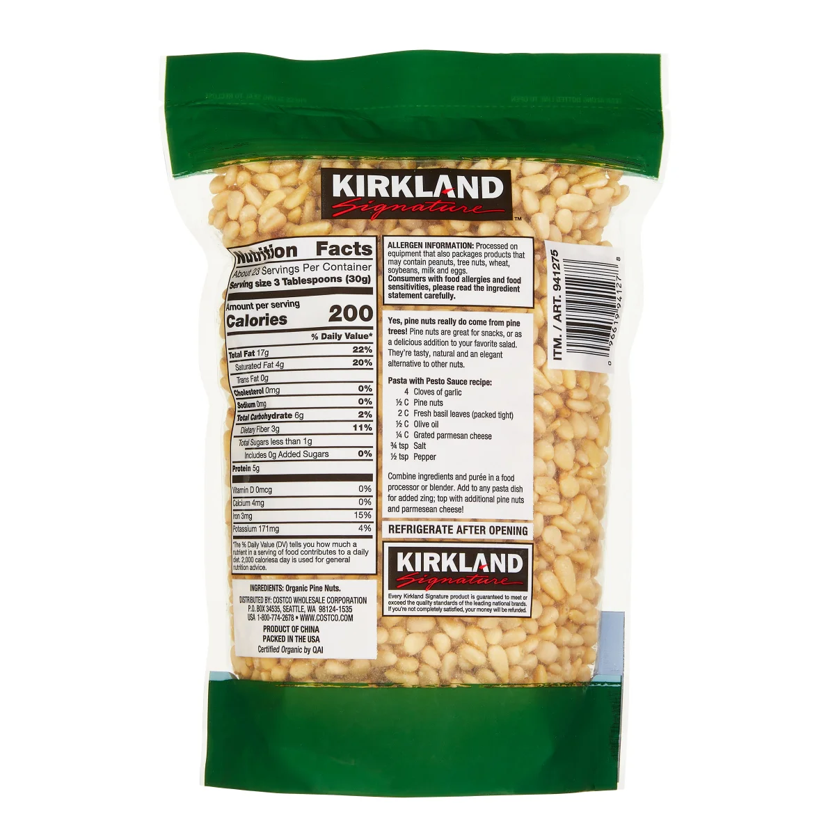 Kirkland Signature Organic Pine Nuts - Image 2