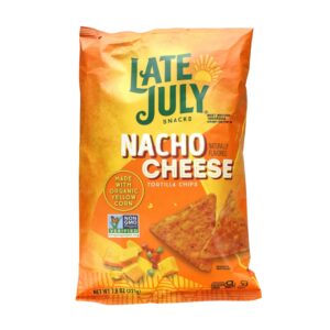 Late July - Tortilla chips (Nacho Cheese)