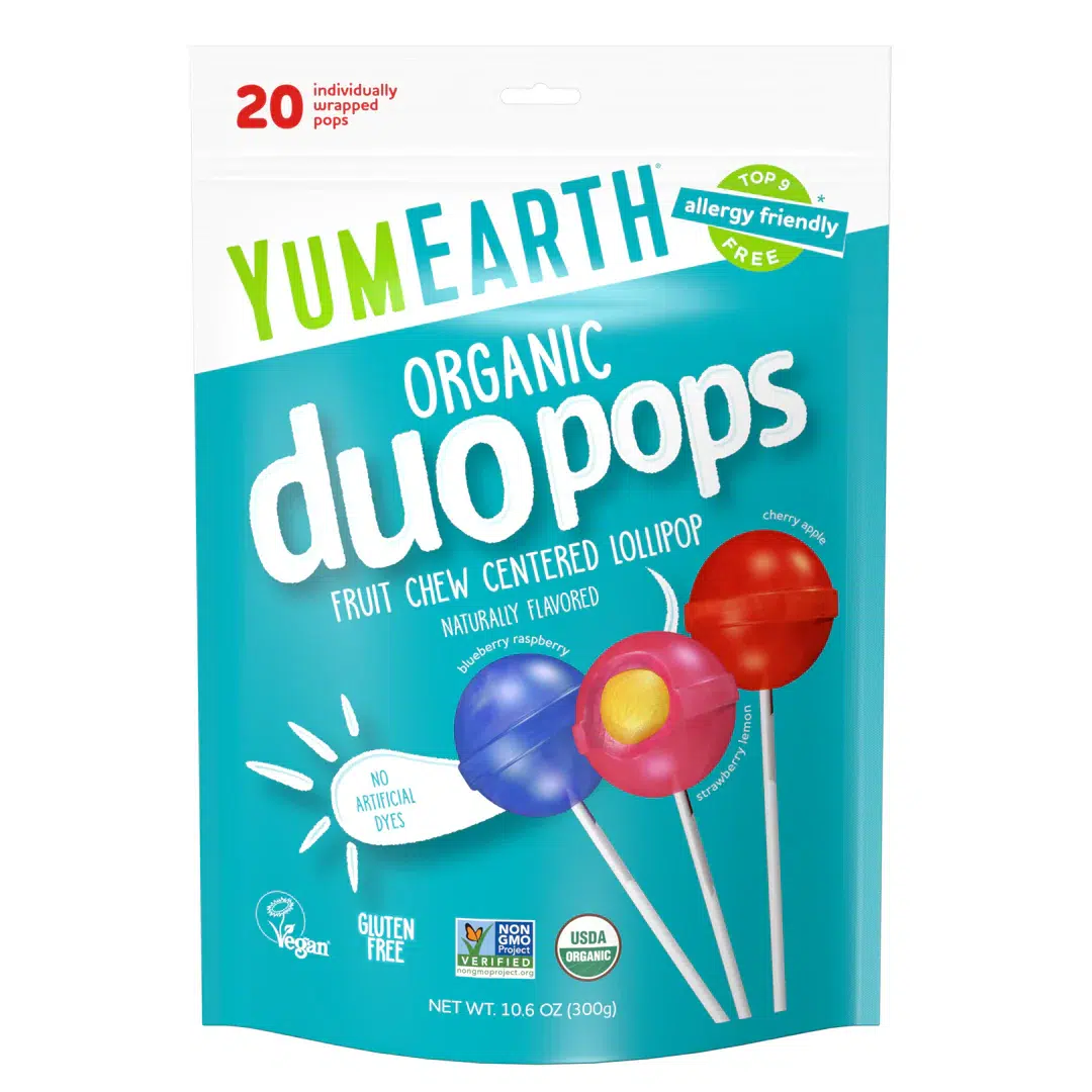 YumEarth - Paleta Orgánica c/ Centro de Frutas (Sabores Naturales)