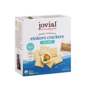 Jovial - Organic Sourdough Einkorn Crackers Sea Salt (Galletas de Masa Madre de Trigo Einkorn con Sal de Mar)