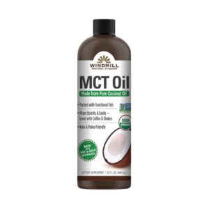 Windmill - MCT Oil Made from Pure Coconut Oil (Aceite de MCT / Aceite de triglicéridos de cadena media)